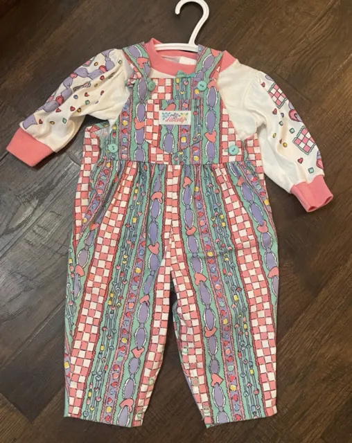Vintage Liberty Overalls Outfit Sz 12mo