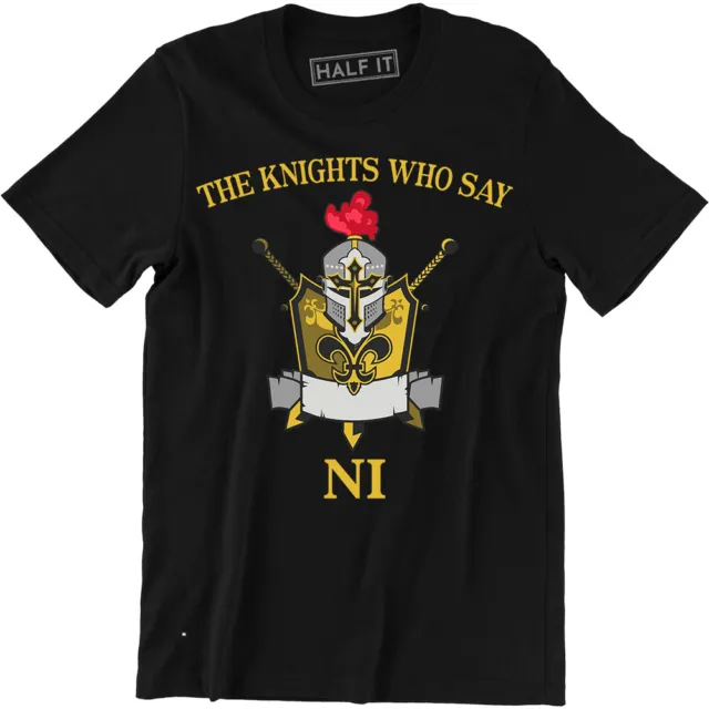 The Knights Who Say Ni Sword & Shield Style Tee T-shirt Roman Greek Movie TV