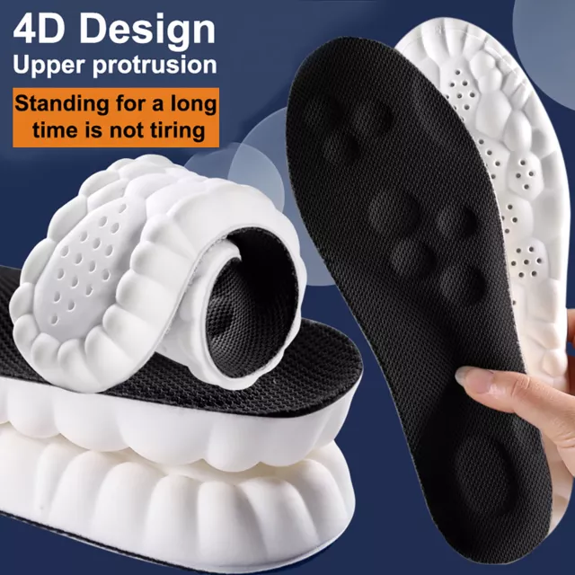4D Sports Shoes Insoles Super Soft Running Insole Arch Support Orthopedic Insert
