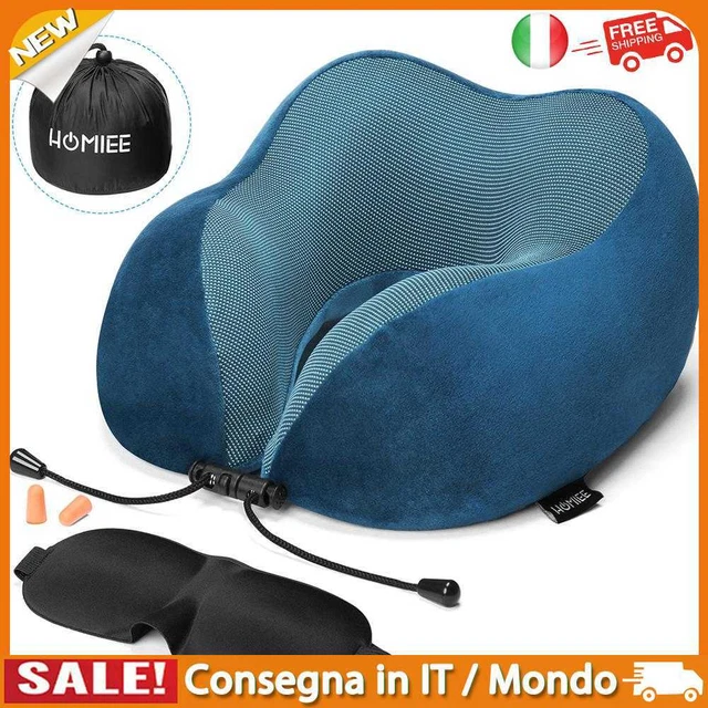 IT Memory Foam Neck Pillow Ventilated U Shape Travel Support Head Home Sleep