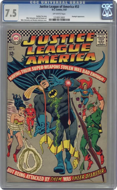 Justice League of America #53 CGC 7.5 1967 1218913001