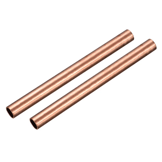 Tubo rotondo rame 13 mm OD 1 mm spessore parete 150 mm lunghezza tubo 2 pezzi