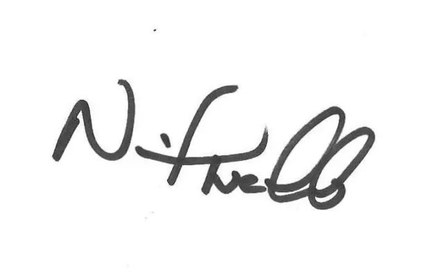 NEIL WEBB - MANCHESTER UTD/NOTTINGHAM FOREST SIGNED 5 x 3 INCH WHITE CARD