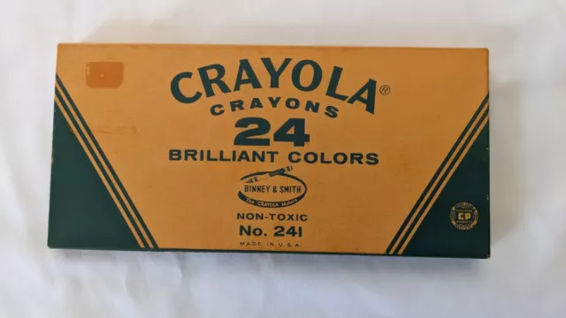 Vintage Binney & Smith Crayola Crayons Flat Box NO. 241 Vintage Crayola  Crayons Vintage Children Color Crayons Collector Crayons 