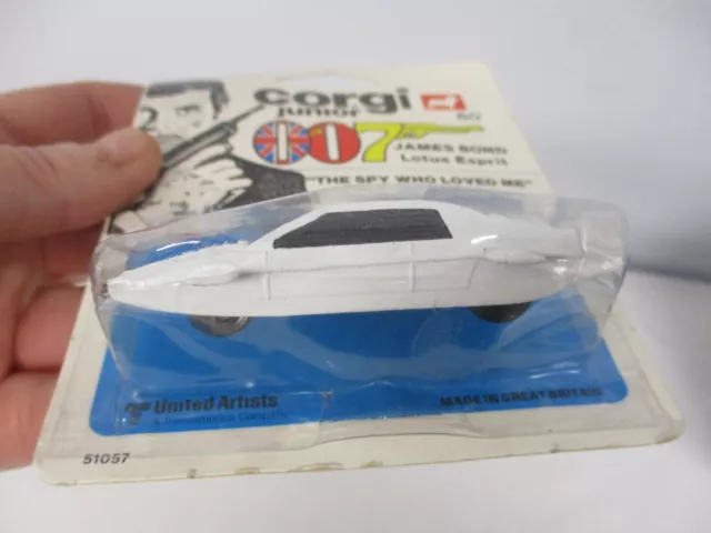 Vintage 1976 Corgi Junior James Bond 007 #60 Lotus Esprit Mip Mint In Pkg New! 3