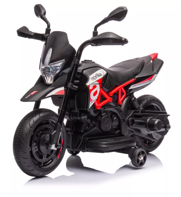 Moto Elettrica per Bambini 6V Aprilia Dorsoduro Small Nera