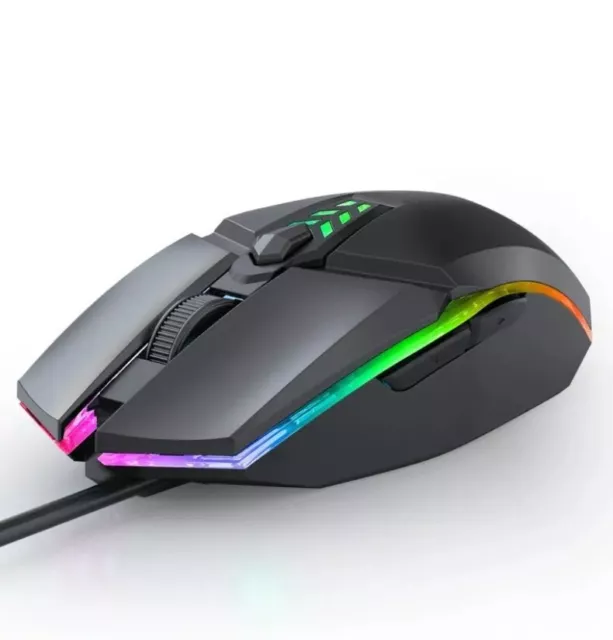 OPTICAL WIRED GAMING MOUSE 1600 DPI 6 Button RGB Mice For Laptop Computer Gamer