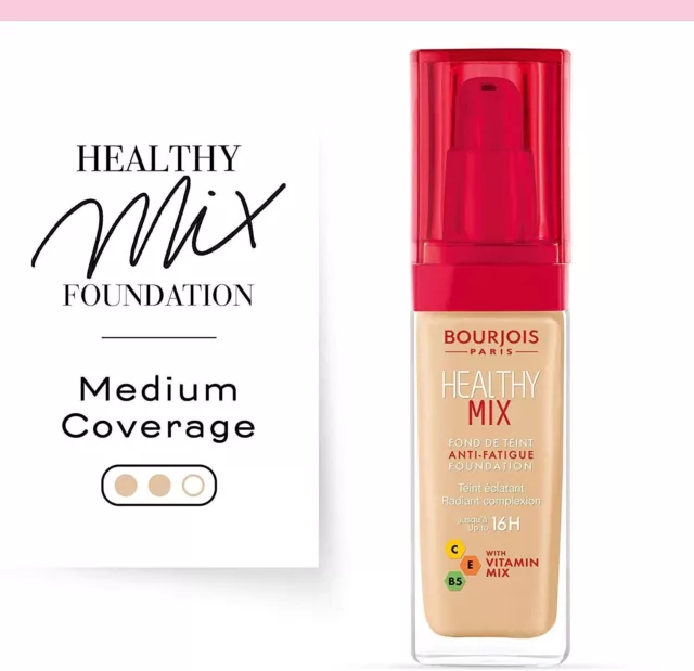 BOURJOIS Healthy Mix Base de Maquillaje Radiante Antifatiga con Vitamin Mix... 2
