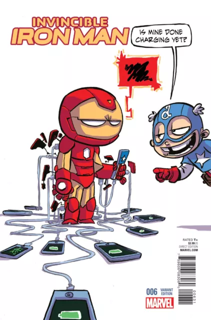 Invincible Iron Man #6 (Skottie Young Baby Variant Cover) 2015 Series