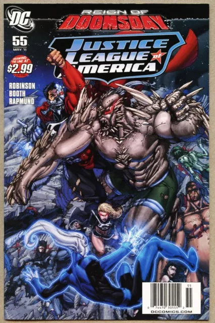 Justice League Of America #55-2011 nm- 9.2 Newsstand Variant Cover DC Comics