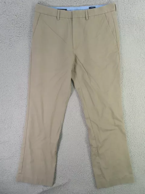 J Crew Pants Mens 35x32 Brown Khaki Bedford Chino Flat Front Actual 35x29