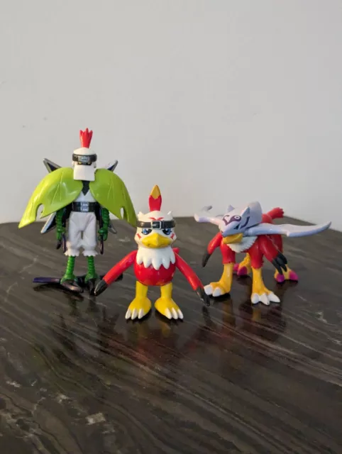 Vintage Hawkmon Armor Evolution Digimon Figure Lot Halsemon Shurimon