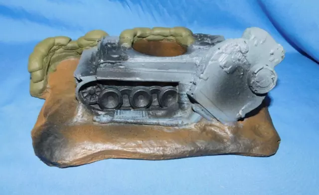 WWII KNOCKED OUT Tiger Tank for Toy Soldiers (painted) (54mm) hard foam ...