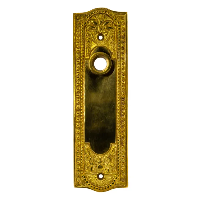 Pair Solid Brass Orlean Door Plates