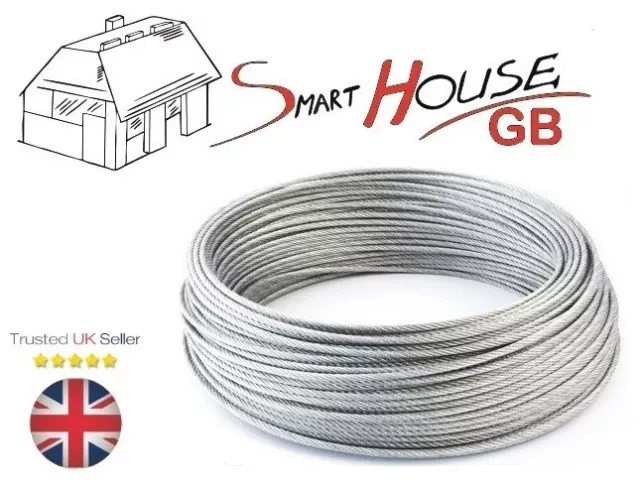 3mm Stainless Steel AISI 316 Wire Rope A4 Marine Grade Cable 7x7 Price Per Meter