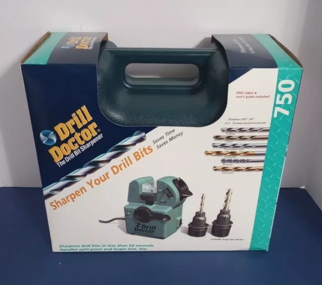 DRILL DOCTOR 750X Drill Bit Sharpener by DAREX 3/32" to 3/4" Open Box Vhs Video