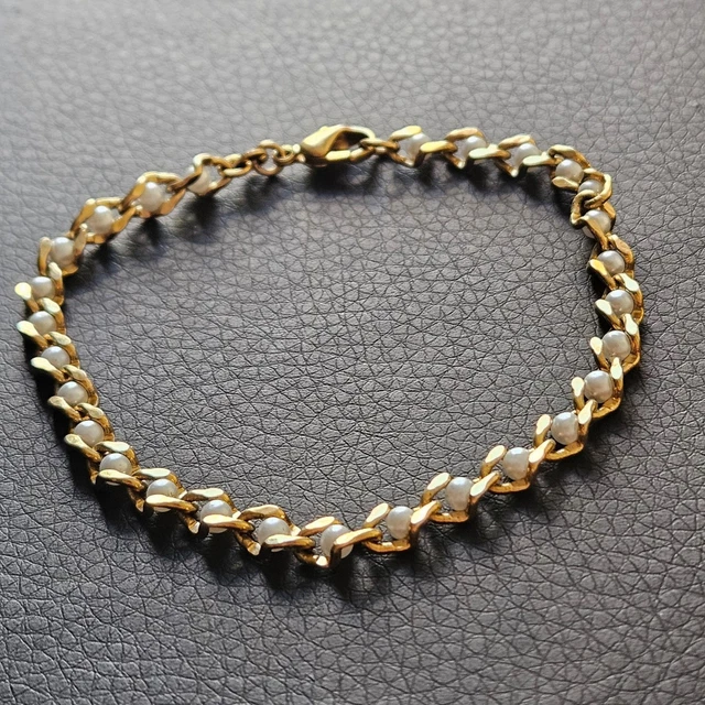 Bracelet maille tressée or jaune 11.89g