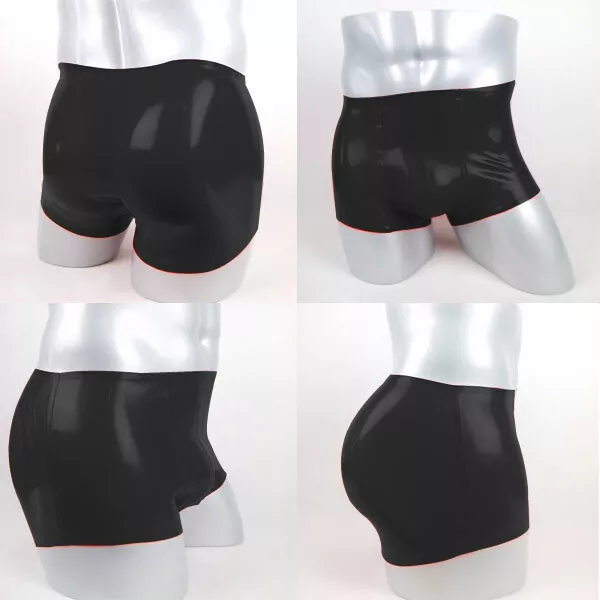 Latex Gummi Boxer schwarz Badehose kurze Hose Strand Shorts S-XXL