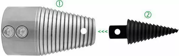 Qualitätsstahlschraube Block Holzspalter - Schneckenkegel - 80 mm 2