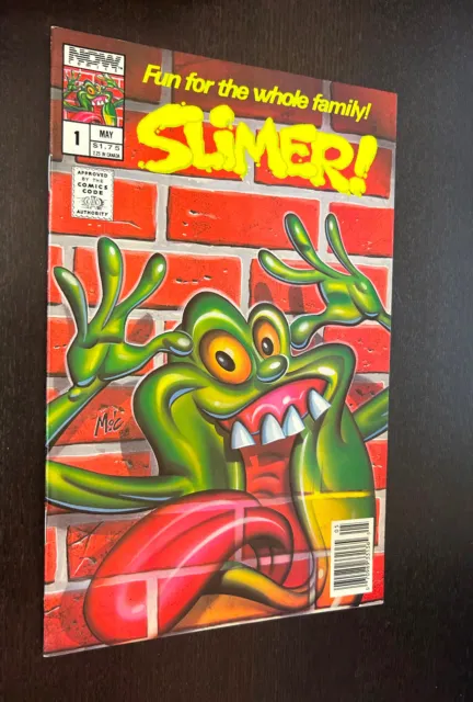 SLIMER #1 (Now Comics 1989) -- NEWSSTAND Variant -- With Poster -- Ghostbusters