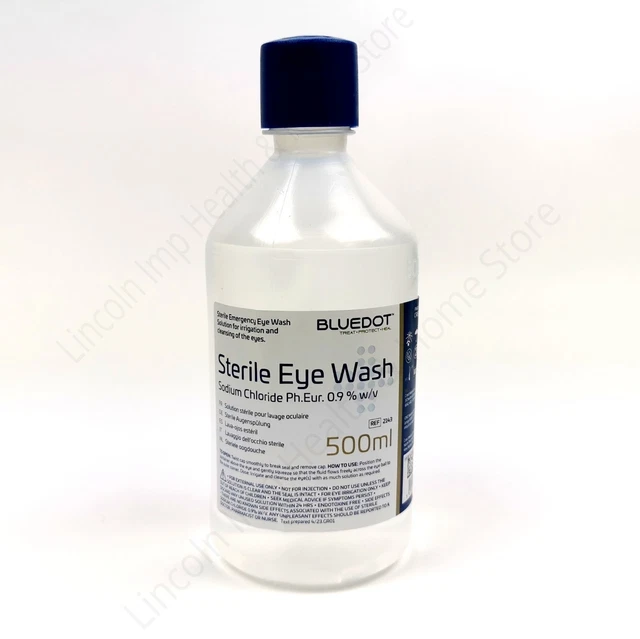 Bottiglie lavaggio occhi 500 ml soluzione salina sterile lavaggio occhi emergenza 10 bottiglie 2
