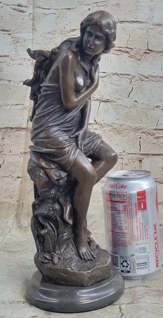 Maiden Buste Par Français Artésiennes Bronze Sculpture Art Déco Home Décor Œuvre 2