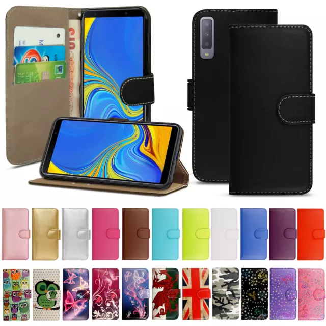 Phone Case for Samsung Galaxy A3 A5 A7 A8 A9 Magnetic Flip Leather Wallet Cover