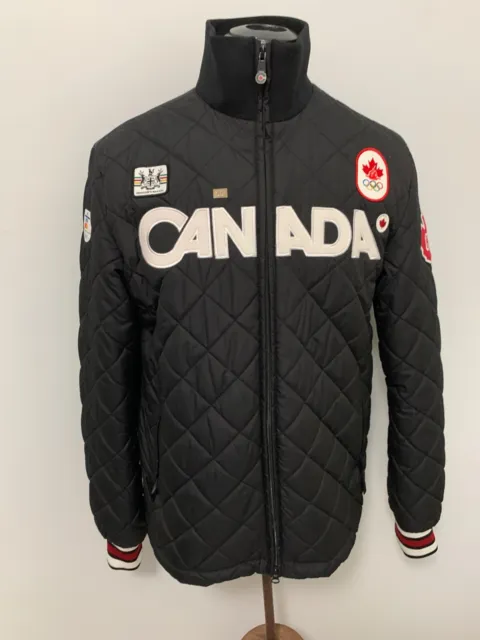 Hudsons Bay Men's Black 2010 Olympic Jacket Zip Front Canada