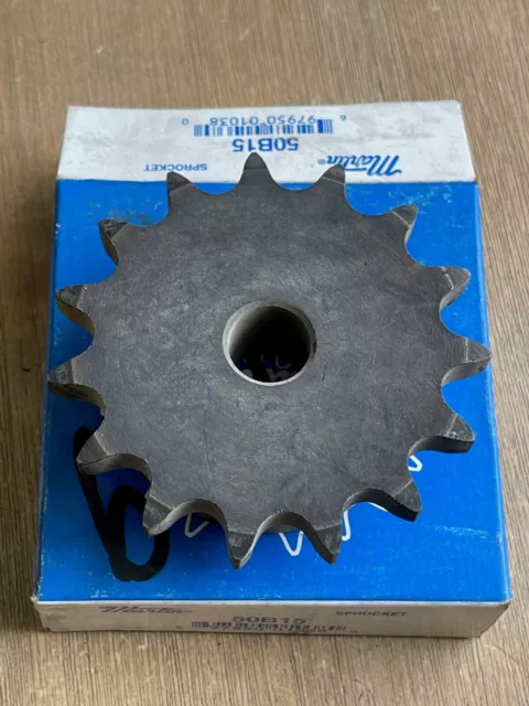 Martin 50B15 Roller Chain Sprocket 50 Chain 15 Teeth Bore 5/8" No Keyway New