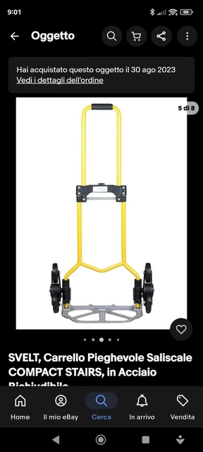 SVELT, Carrello Pieghevole Saliscale COMPACT STAIRS, in Acciaio Richiudibile