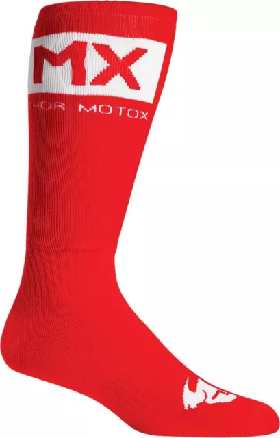 THOR MX Motorcross Solid Socks Red/White 2023 Model