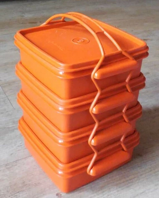 Yaourtière Vintage Tupperware - Avec 4 Pots Et Leurs Couvercles - Occasion Bon état