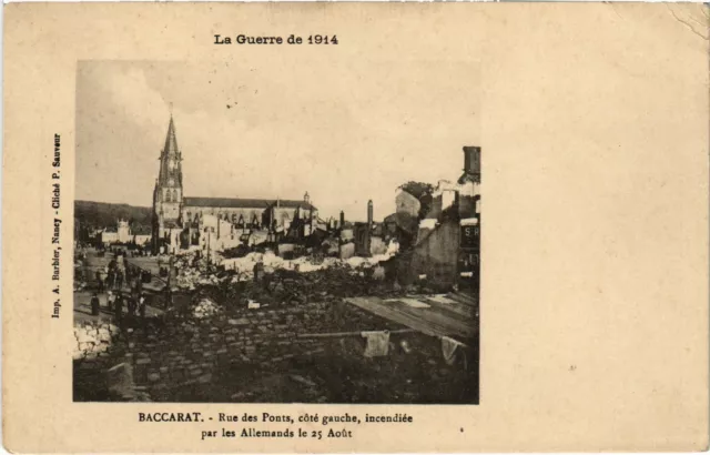 CPA BACCARAT Rue des Ponts MEURTHE and MOSELLE (101912)