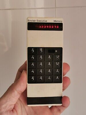Rare Sinclair executive memory calculator Type 1 LED panel calculator