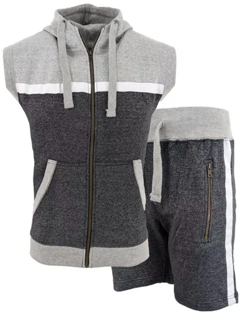 men's shorts sets Tracksuits/Activewear gilet style 2 toned patio style