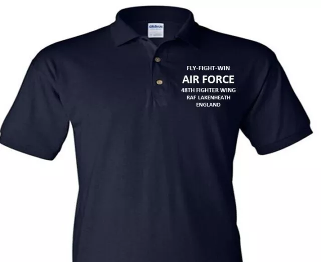48TH FIGHTER WING*RAF Lakenheath*Air Force*Embroidered Polo Shirt/Sweat ...
