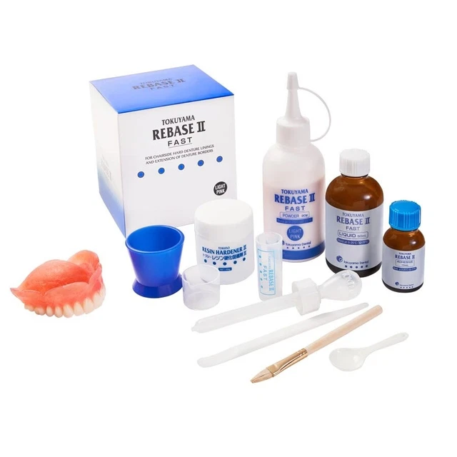 TOKUYAMA REBASE II Fast Chairside Hard Denture Reline Dental Material Fast Ship 2
