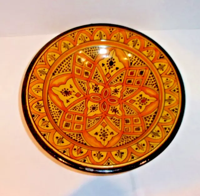 Moroccan Ceramic Plate Salad Pasta Bowl Serving Handmade Wall Hanging 11" Large