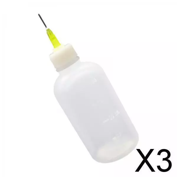 3X 2 x 100 ml Nadelspitzen-Kleberflasche Applikator Kleine für