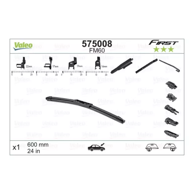 VALEO Lama tergicristallo 575008 PER Megane serie 3 Insignia Lancer Classe E