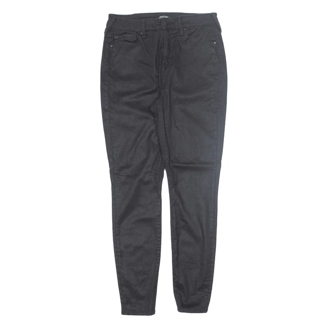 TRUE RELIGIONI Jenny pantaloni altipiani neri sottili da donna W29 L28