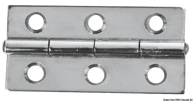 Charnière Inox MM 60x30 Marque Osculati 38.822.01