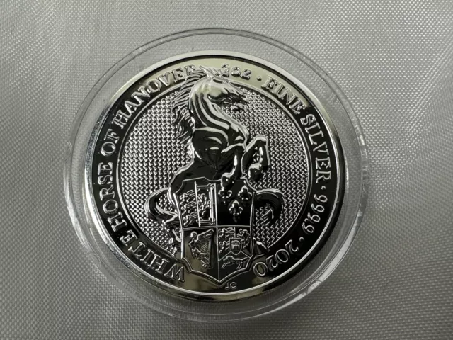 WHITE HORSE OF Hanover 2020 Great Britain 2 oz Silver Queens