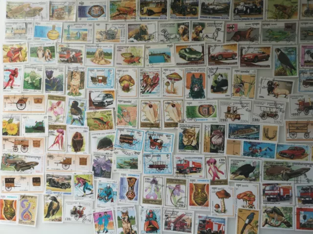 Cambodia Stamps Collection - 100 to 600 Different Stamps