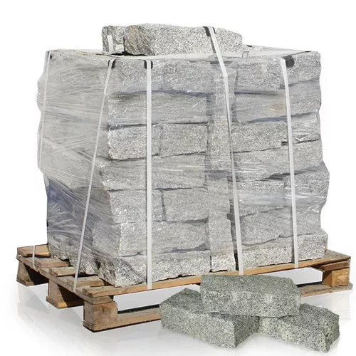 Granit Randsteine Mauersteine Granitstein Terrasse 40x20x15cm 1000kg Palette