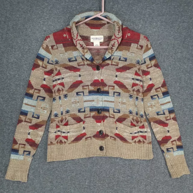 Ralph Lauren Denim & supply Shawl Cardigan Womens Large Knit Southwestern Aztec