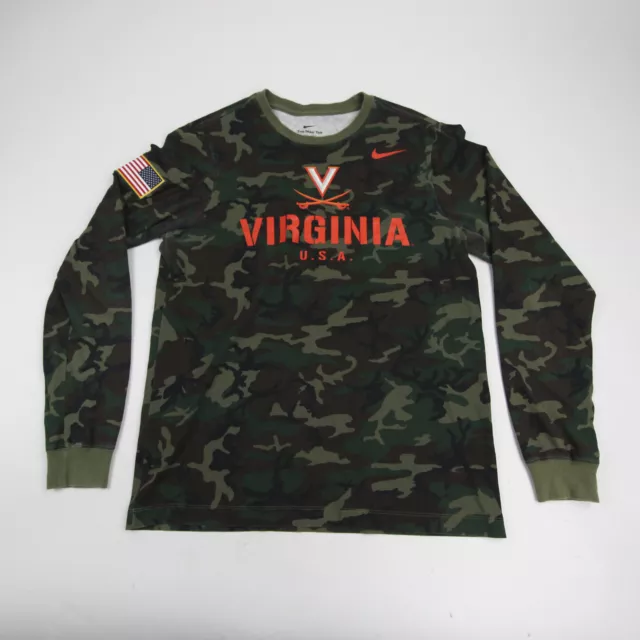 Virginia Cavaliers Nike Dri-Fit Long Sleeve Shirt Men's Green/Camouflage Used