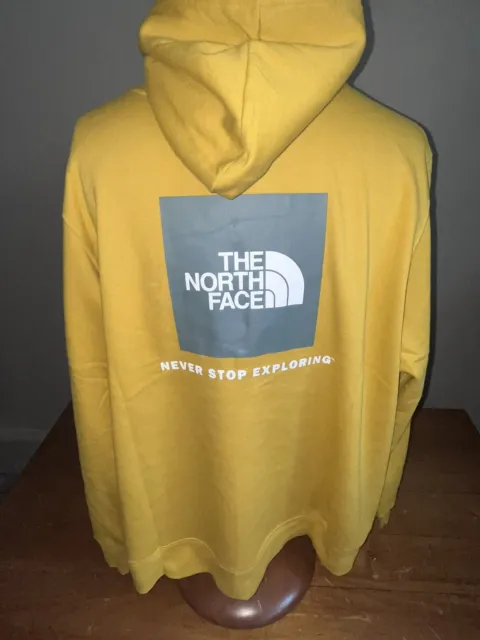 Nwt The North Face Men’s Box Nse Pullover Hoodie Arrowwood Yellow Xl