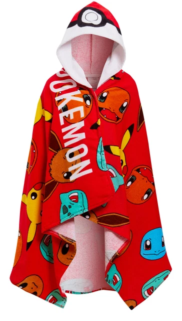 Toalla con capucha Pokémon para niños Pikachu poncho toalla de playa toalla de baño toalla de baño envoltura de natación