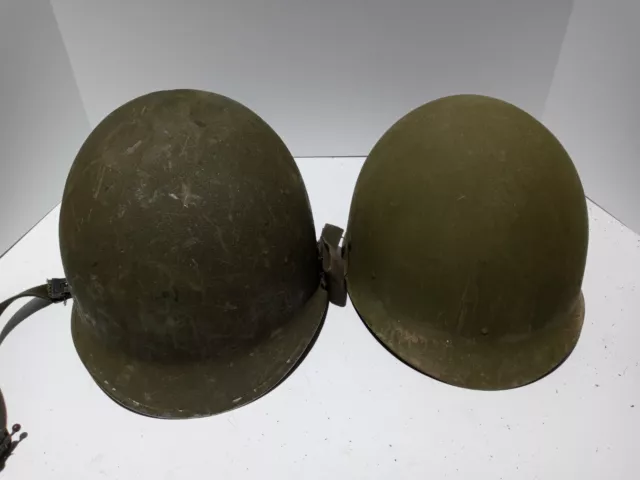 WWII WW2 War US ARMY M1 Helmet Front Seam Steel Pot & Liner